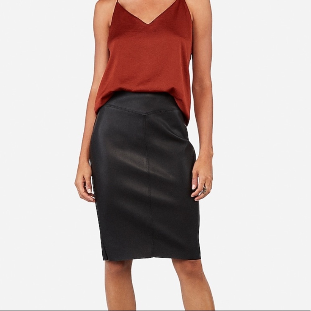 Express faux leather skirt